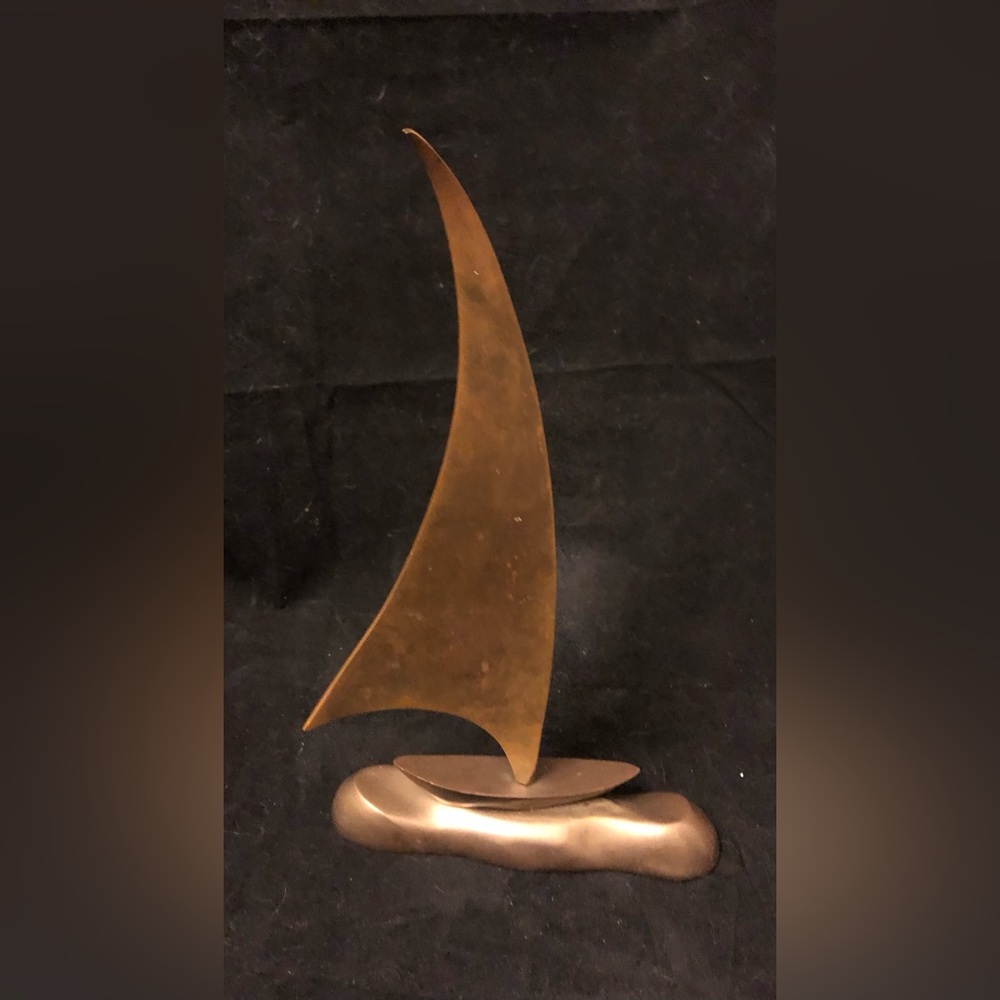 Minimilist Brass sailboat